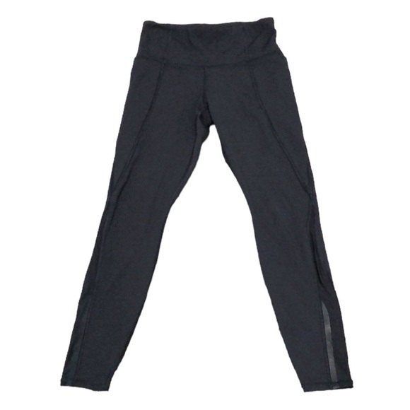 Athleta Lightening Stash Pocket Tights Size XSP XS Petite Black Mesh Reflective - Picture 1 of 11